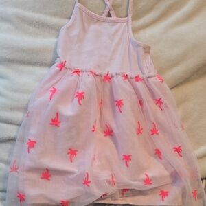 Cat & Jack Pink and White Dress